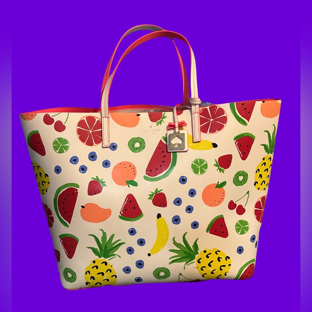 Kate Spade fruit tote. (Hard to find) EUC Excellent Gift
